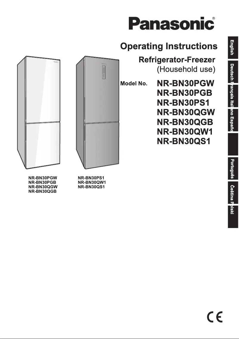 Page 1 de la notice Manuel utilisateur Panasonic NR-BN30PGW