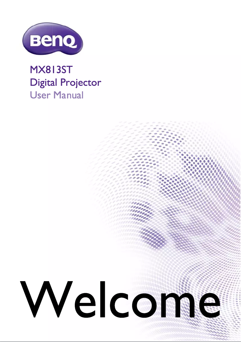 Page 1 de la notice Manuel utilisateur BenQ MX813ST