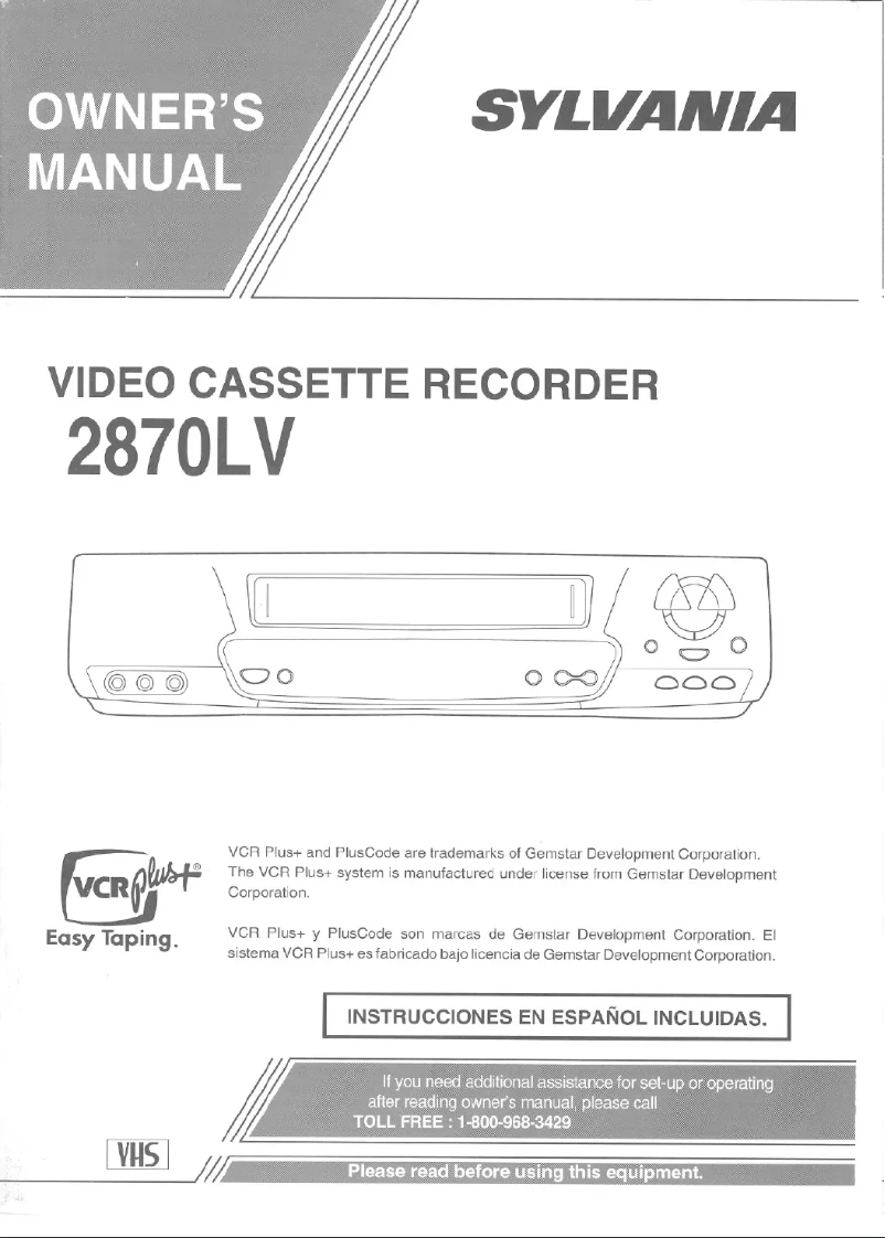 Image de la première page du manuel de l'appareil 2870LV