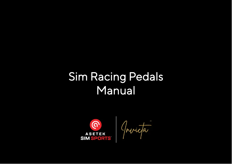 Page n°1 - Manuel utilisateur Asetek Sim Racing Pedals