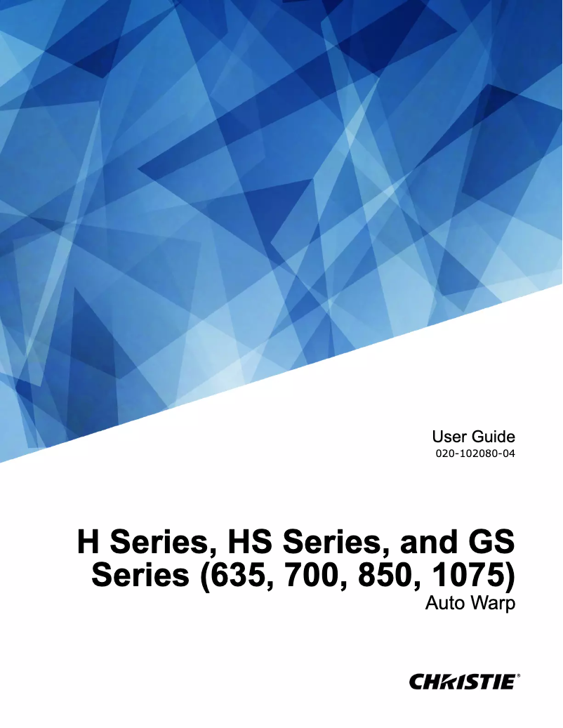 Page 1 de la notice Manuel utilisateur Christie DWU700-GS