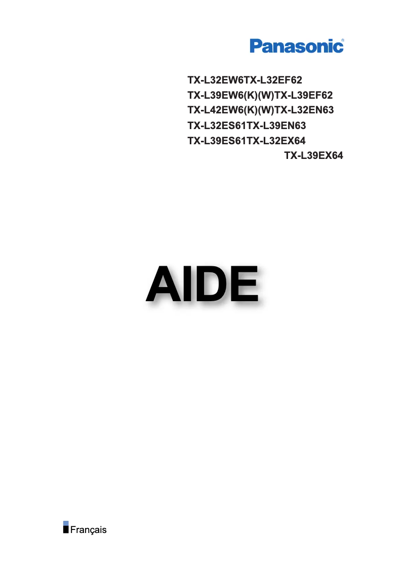 Imagen de la primera página del manual del dispositivo Viera TX-L50E6