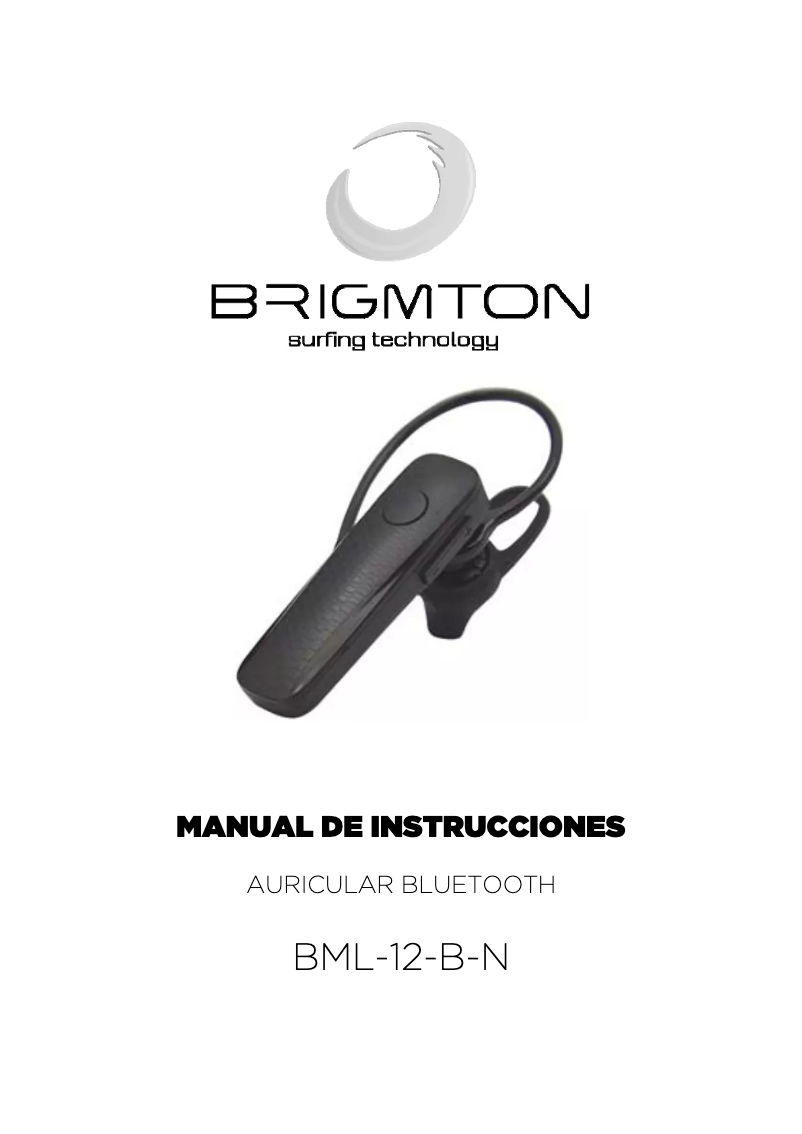 Page n°1 - Manuel utilisateur Brigmton BML-12-N