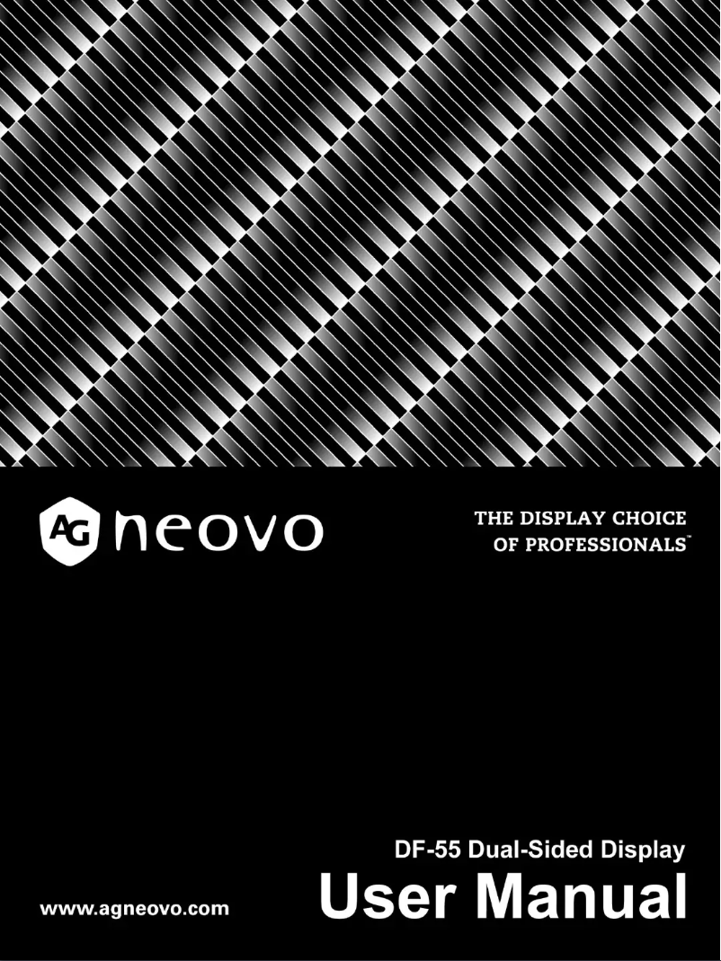 Page 1 de la notice Manuel utilisateur AG Neovo DF-55