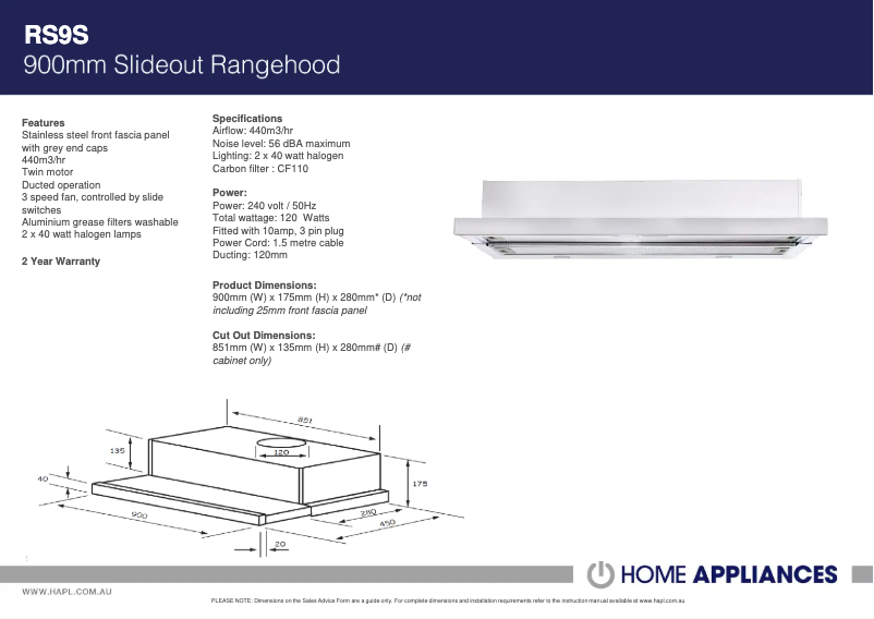 Image de la première page du manuel de l'appareil RS9S