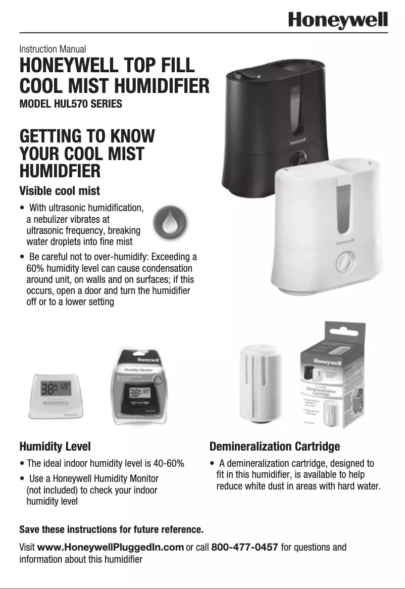 Page 1 de la notice Manuel utilisateur Honeywell HUL570