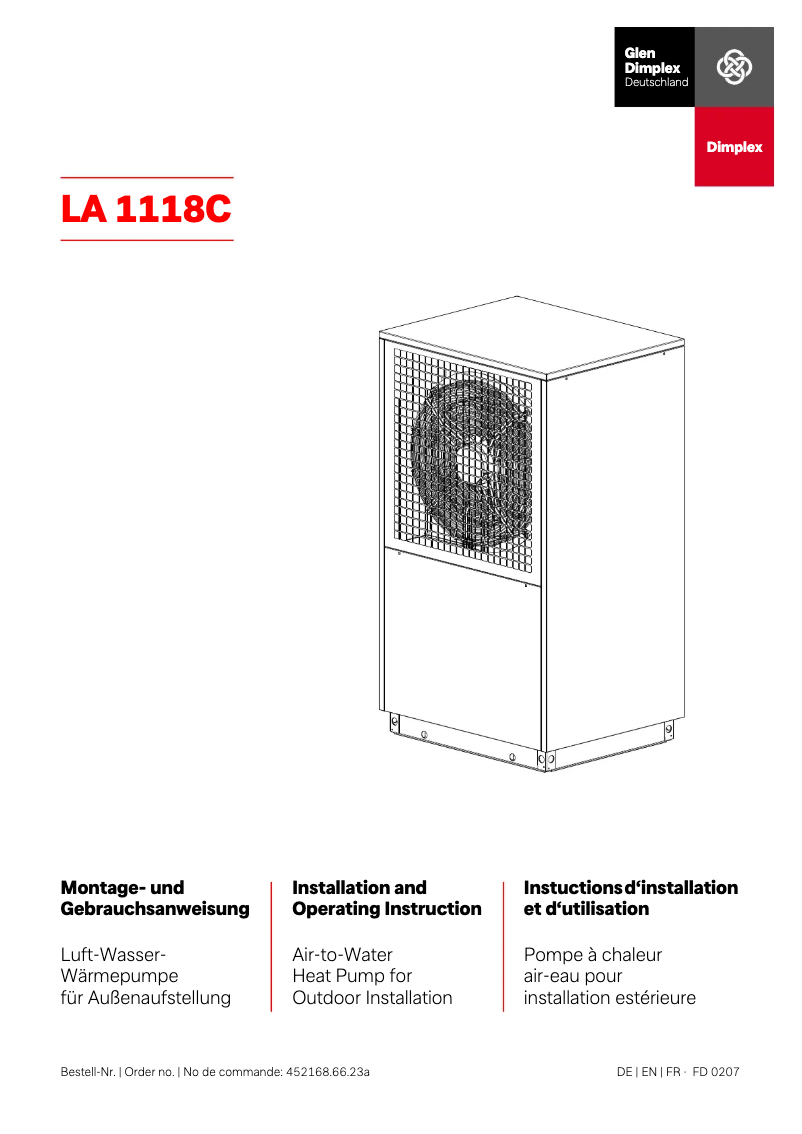 Página 1 del manual Manual de usuario Dimplex LA 1118C