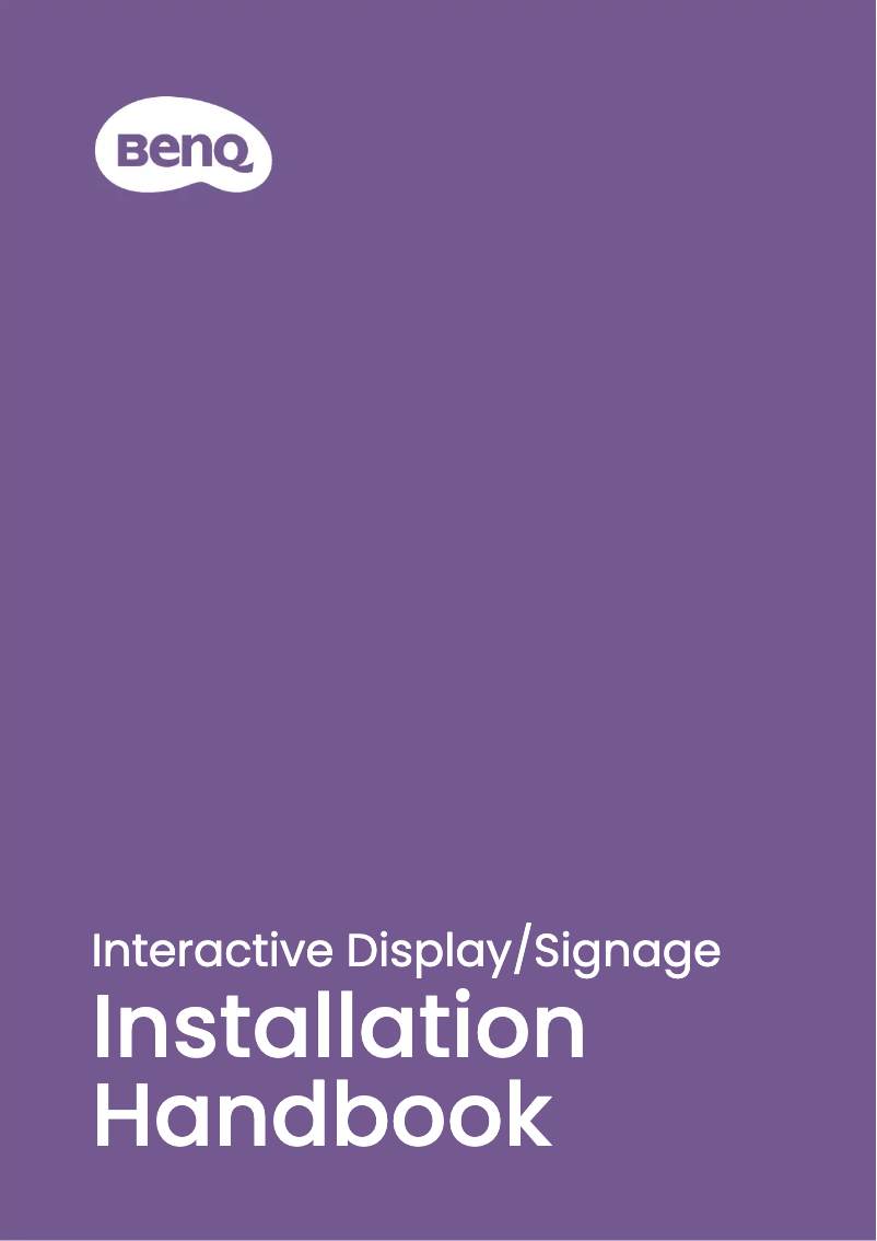 Page n°1 - Guide d'installation BenQ PH550