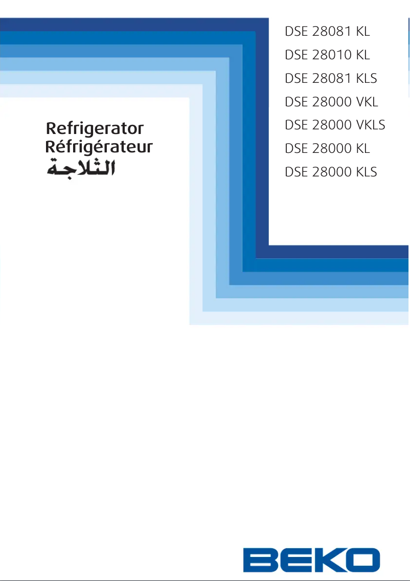 Page 1 de la notice Manuel utilisateur Beko DSE28000KL