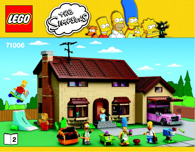 Page n°1 - Consignes visuelles Lego The Simpsons 71006