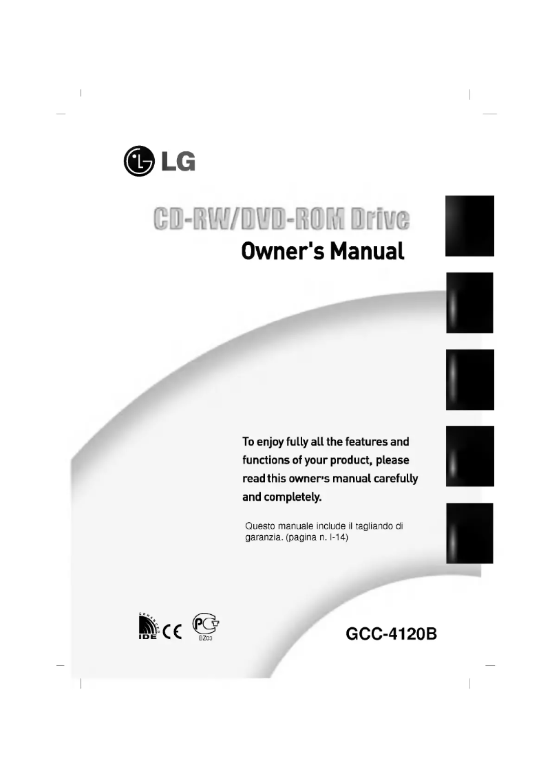Page 1 de la notice Manuel utilisateur LG GCC-4120B