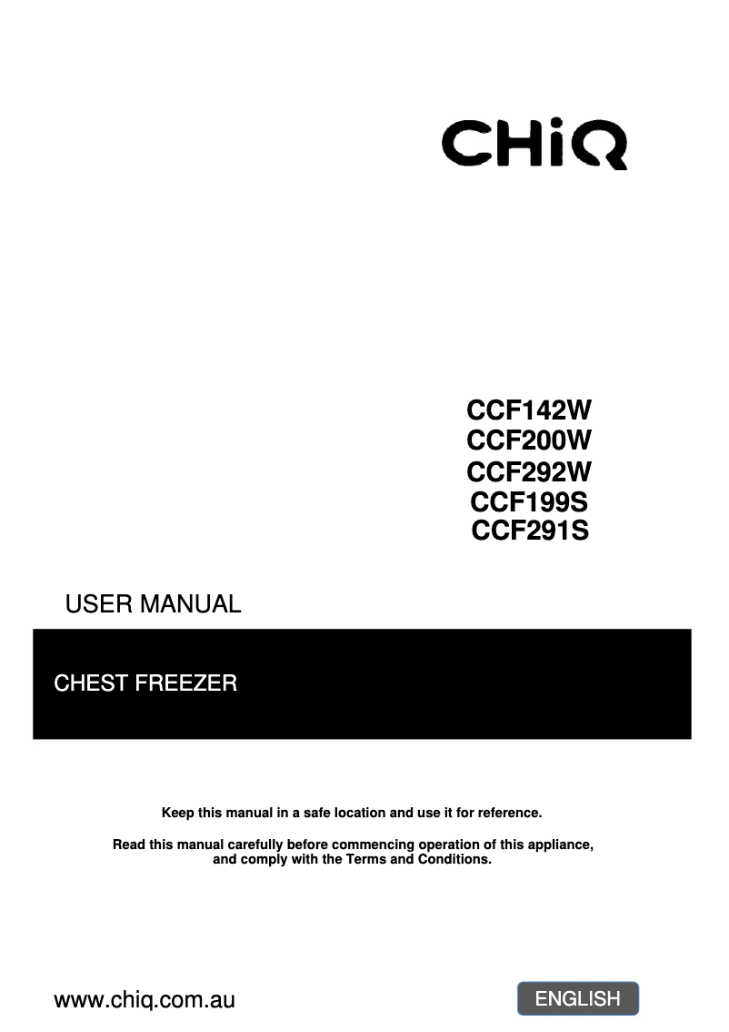 Page 1 de la notice Manuel utilisateur CHiQ CCF199S