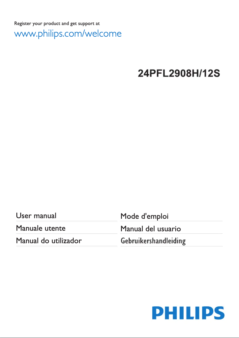 Page 1 of the manual User Manual Philips 24PFL2908H