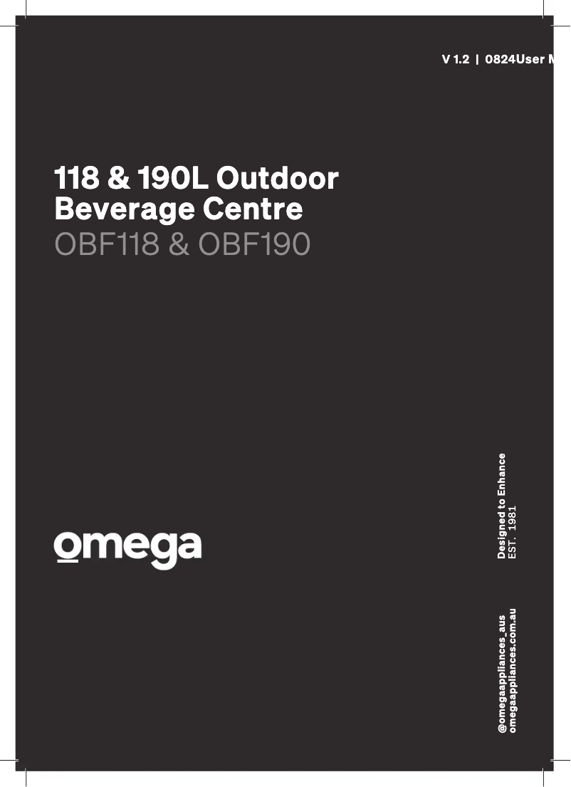 First page image of the manual for OBF190