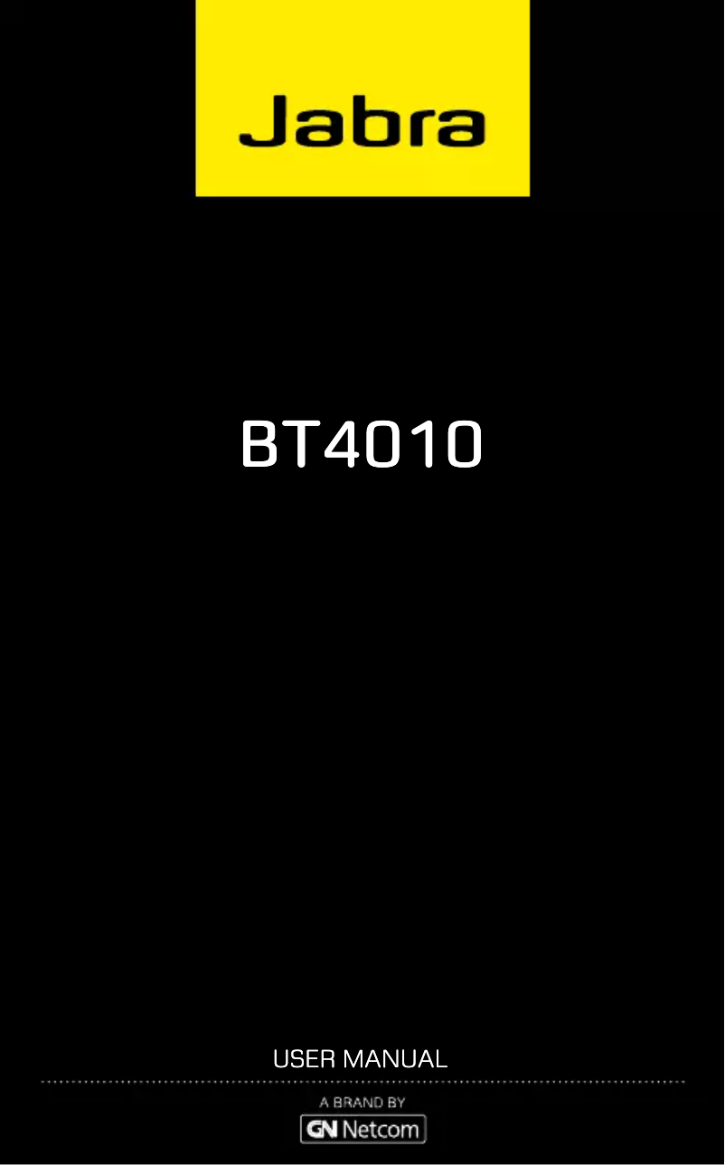 Page 1 de la notice Manuel utilisateur Jabra BT4010
