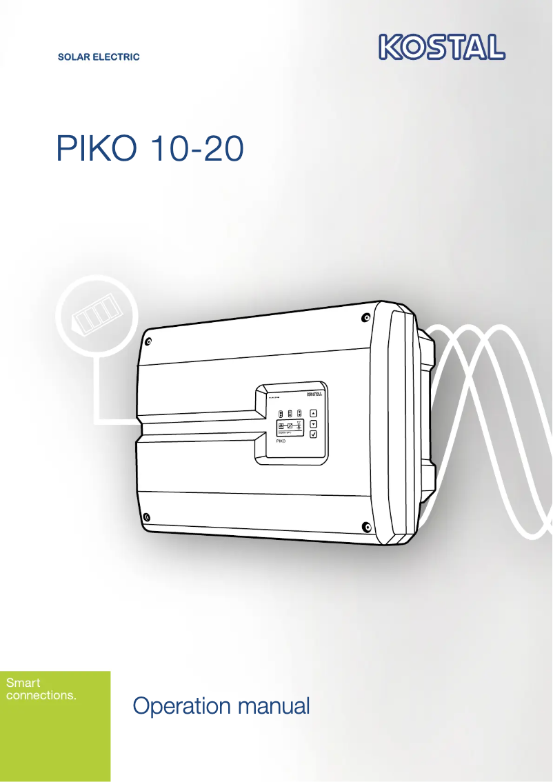 Page n°1 - Manuel utilisateur Kostal PIKO 20