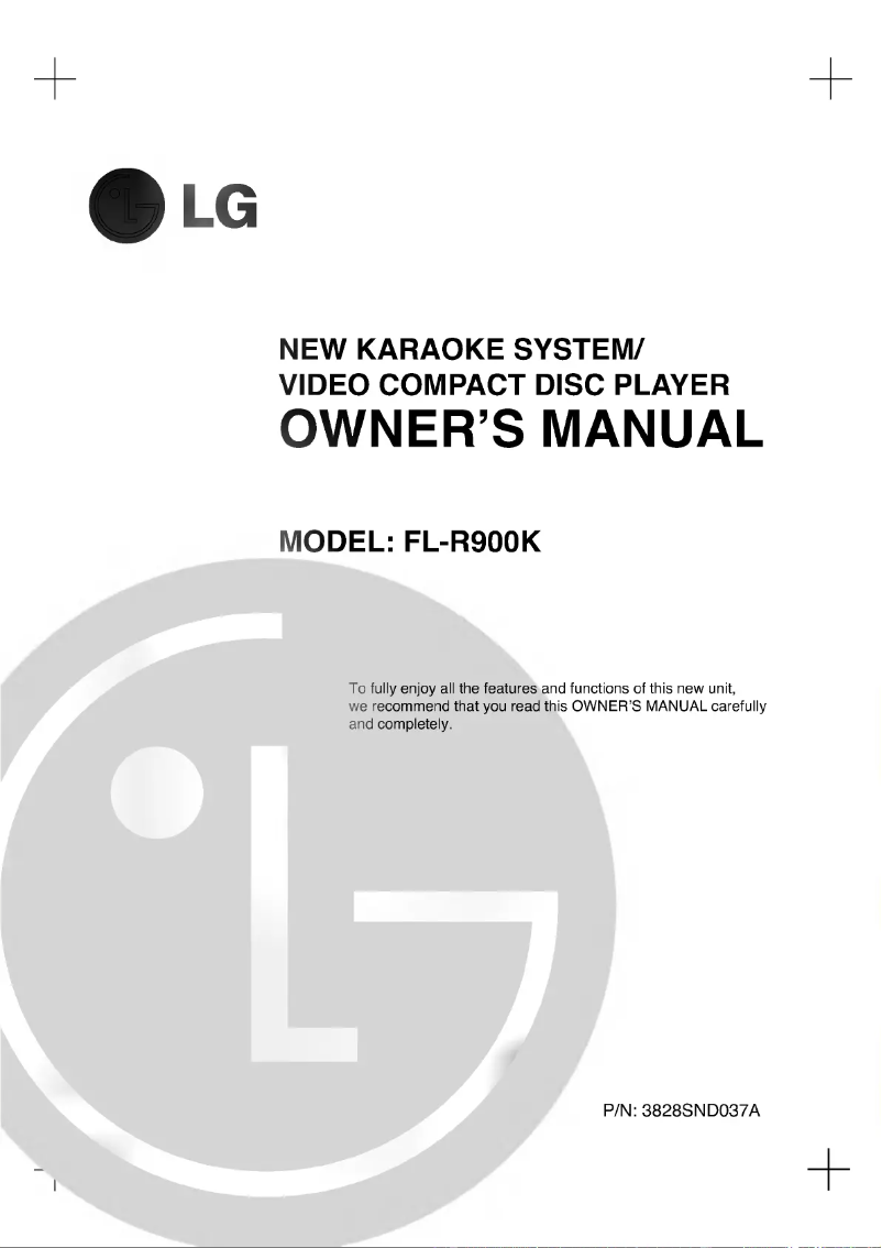 Page 1 de la notice Manuel utilisateur LG FL-R900K