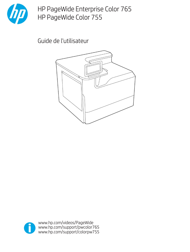 Page 1 de la notice Manuel utilisateur HP PageWide Color 755