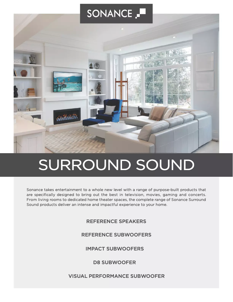 Page 1 de la notice Brochure Sonance Reference R12SUB