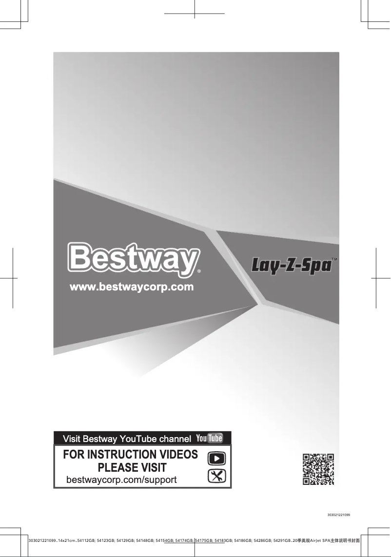 Page 1 de la notice Manuel utilisateur Bestway Lay-Z Spa Palm Springs BW54129
