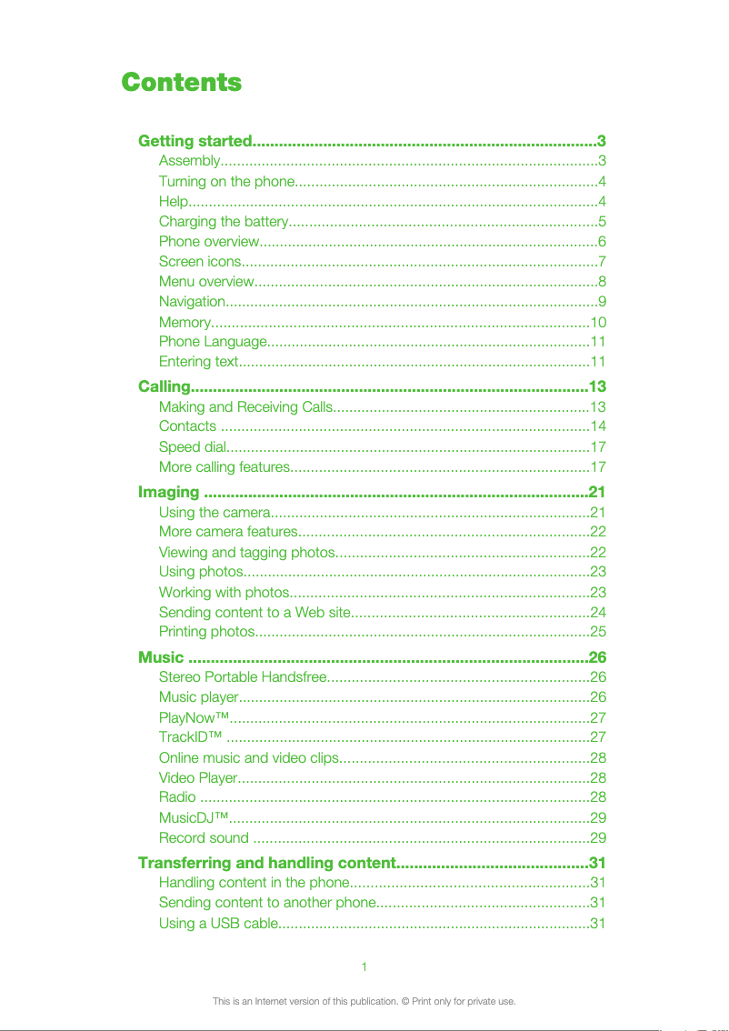 Page 1 de la notice Manuel utilisateur Sony Ericsson J105 Naite