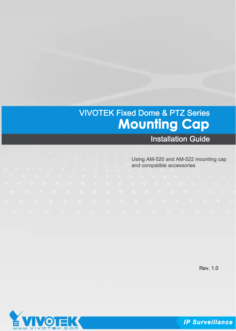 Page 1 de la notice Manuel utilisateur Vivotek AM-522