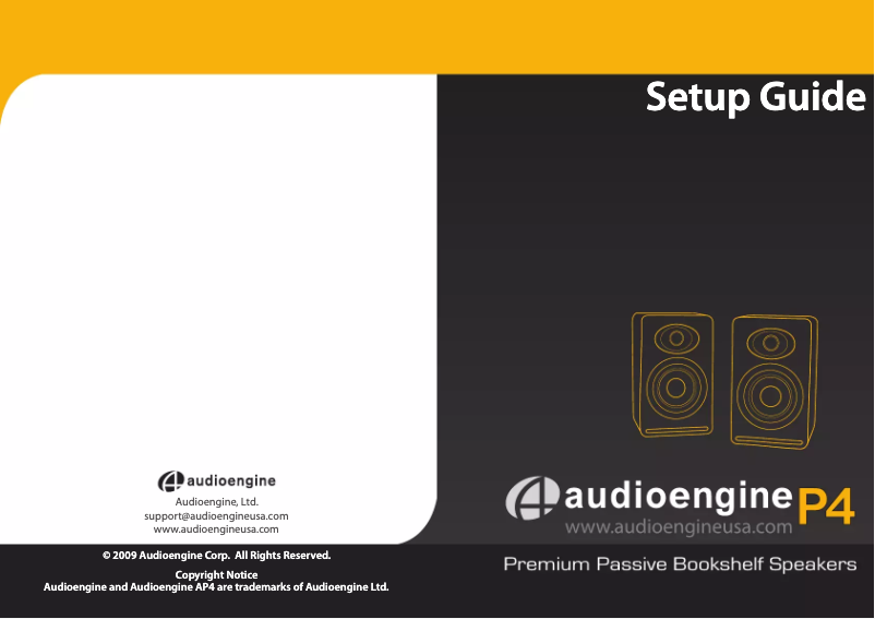 Page 1 de la notice Manuel utilisateur Audioengine P4 Passive
