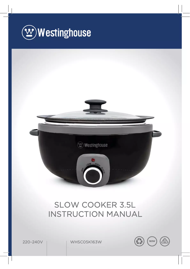 Page 1 de la notice Manuel utilisateur Westinghouse WHSC05K
