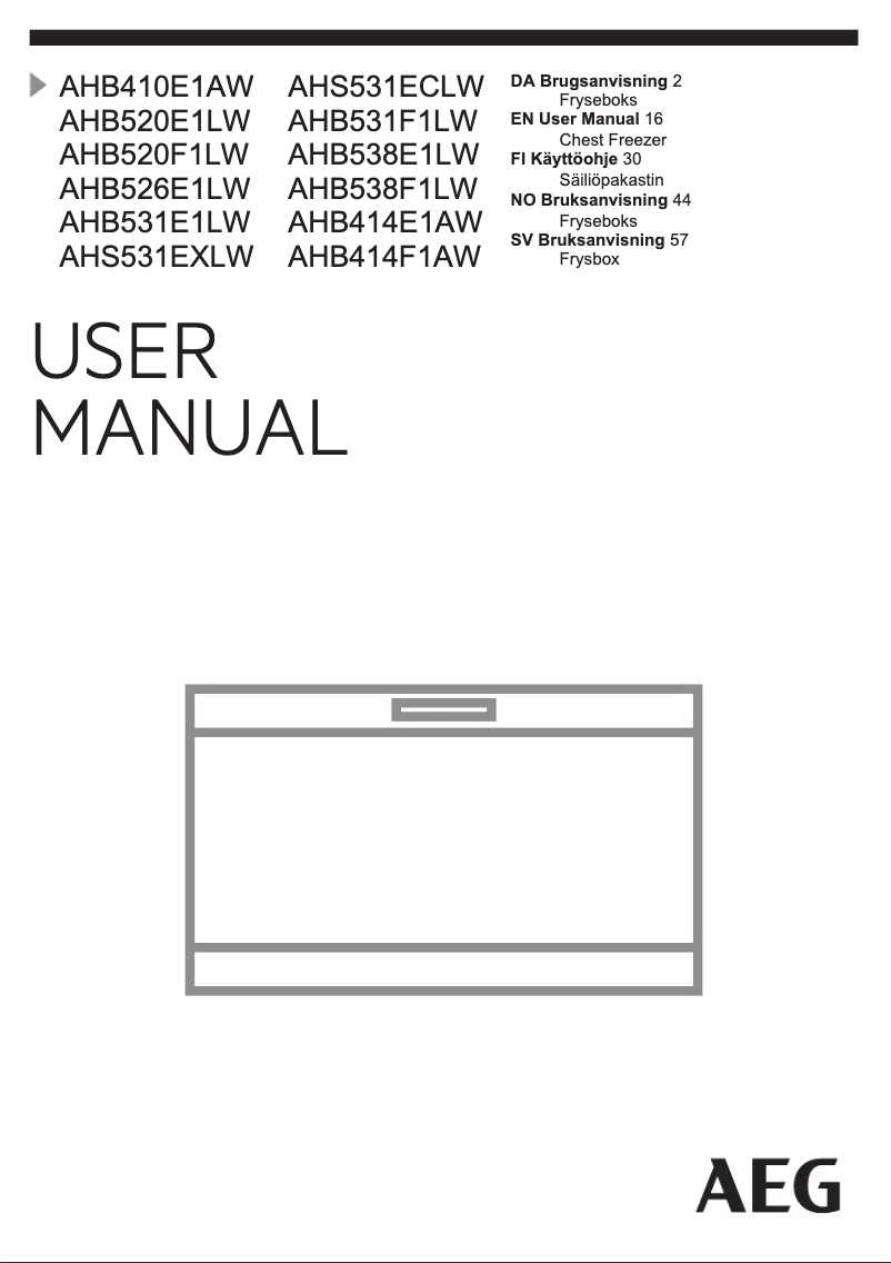 Page 1 de la notice Manuel utilisateur Electrolux AHB520F1LW