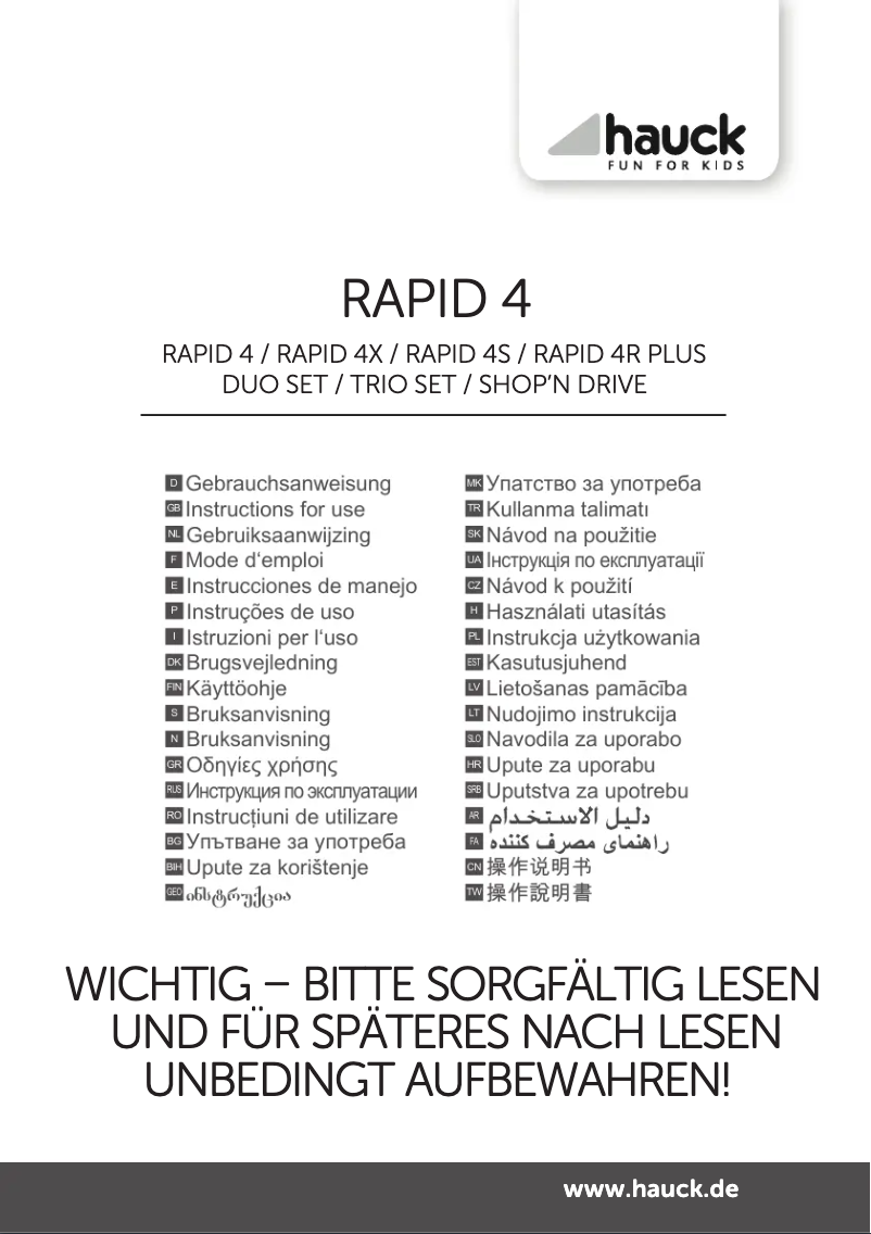 Image de la première page du manuel de l'appareil Rapid 4 Trioset
