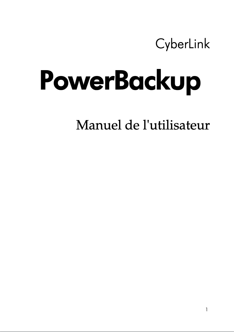Imagen de la primera página del manual del dispositivo PowerBackup 2.5