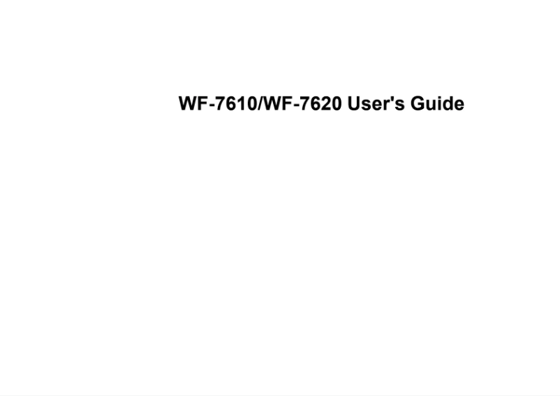 Page n°1 - Manuel utilisateur Epson WorkForce WF-7620DTWF