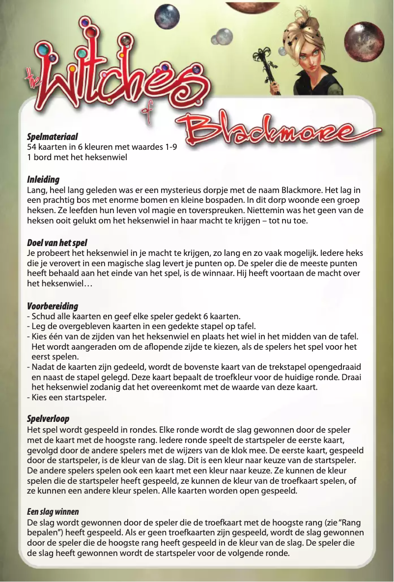 Página 1 del manual Manual de usuario White Goblin Games The Witches of Blackmore