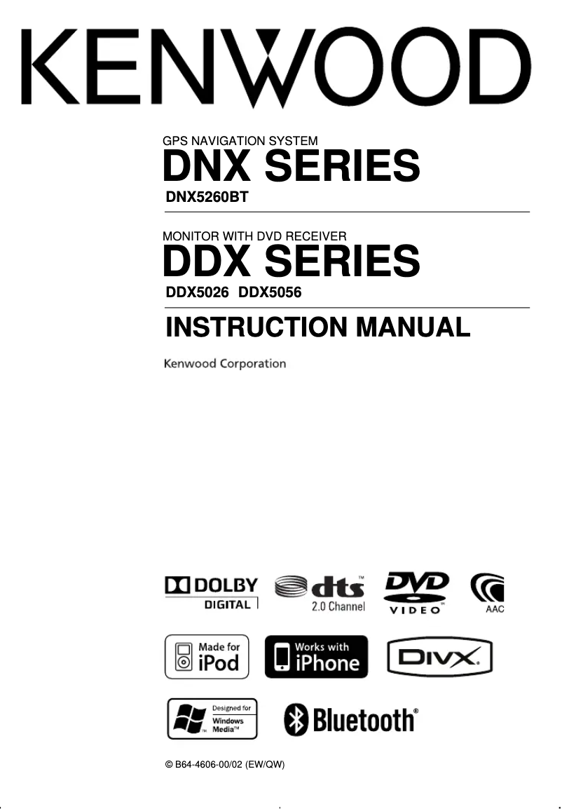 Page 1 de la notice Manuel utilisateur Kenwood DDX5026