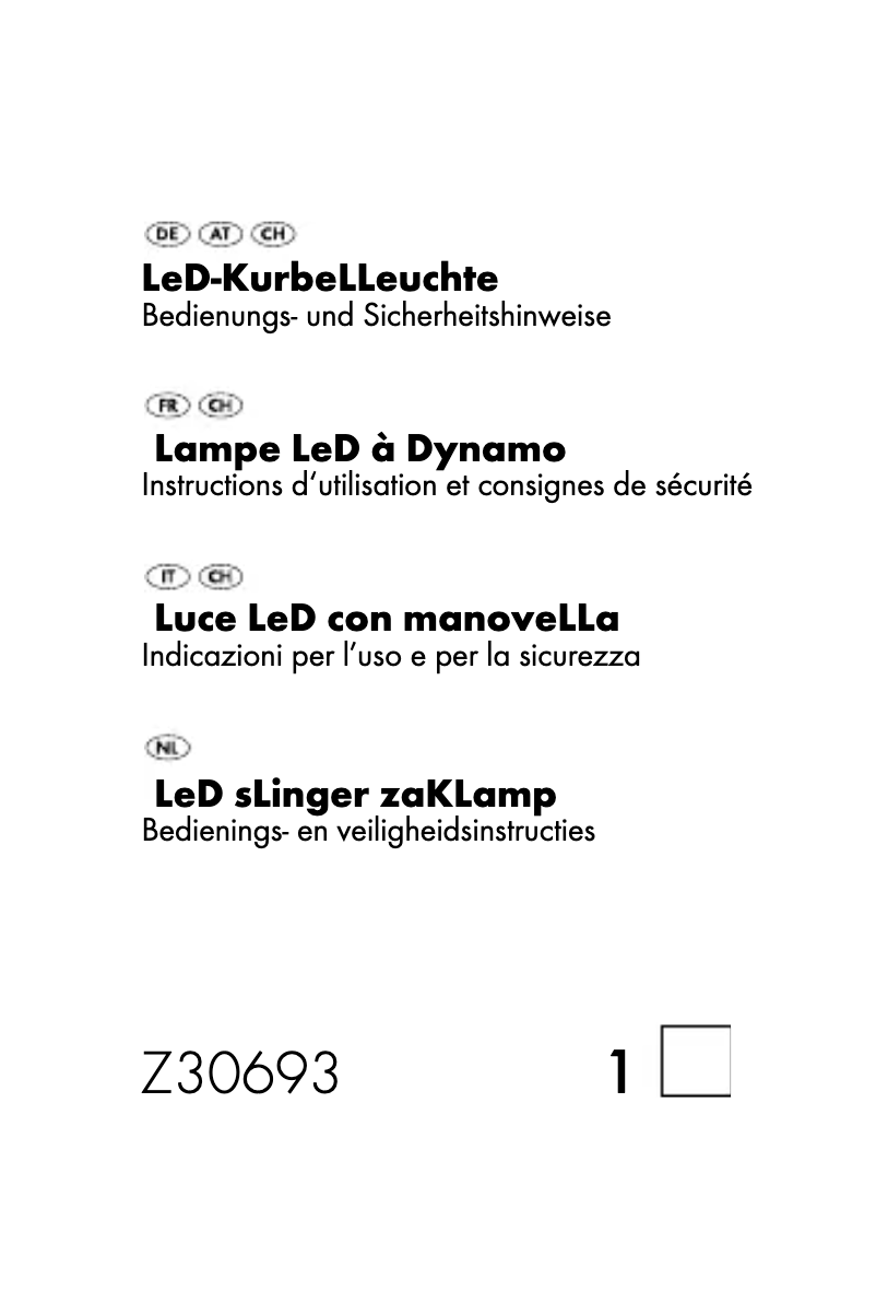 Image de la première page du manuel de l'appareil Z30693