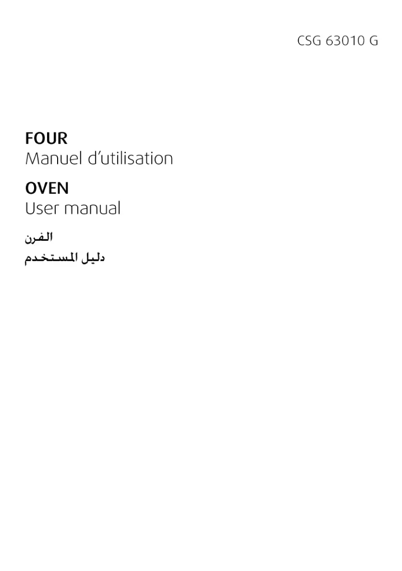 Page 1 de la notice Manuel utilisateur Beko CSG 63010 GS
