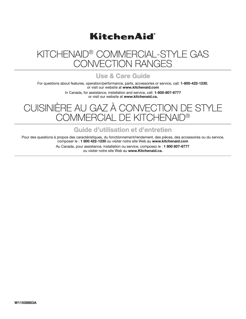 Image de la première page du manuel de l'appareil KFGC558JMB