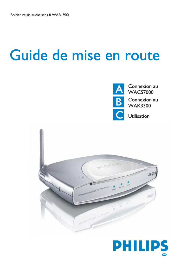 Image de la première page du manuel de l'appareil WAR1900