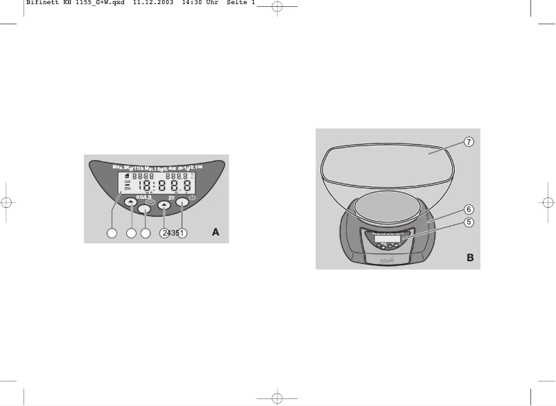 Image de la première page du manuel de l'appareil KH 1155