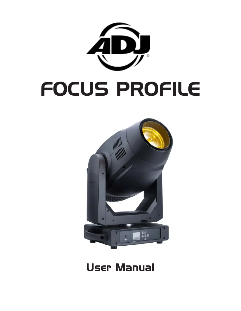 Page 1 de la notice Manuel utilisateur American DJ Focus Profile