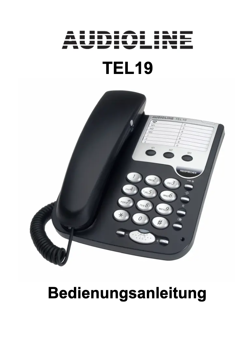 Imagen de la primera página del manual del dispositivo TEL 19