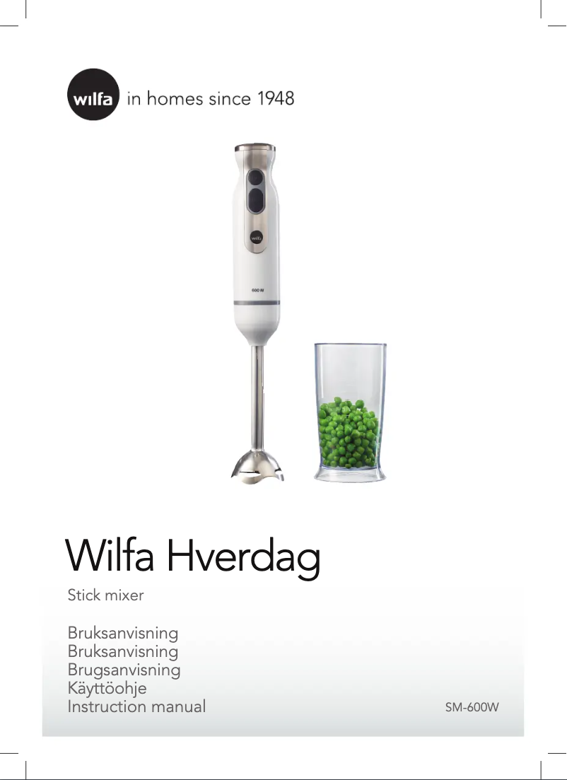 Page 1 de la notice Manuel utilisateur Wilfa Hverdag SM-600W