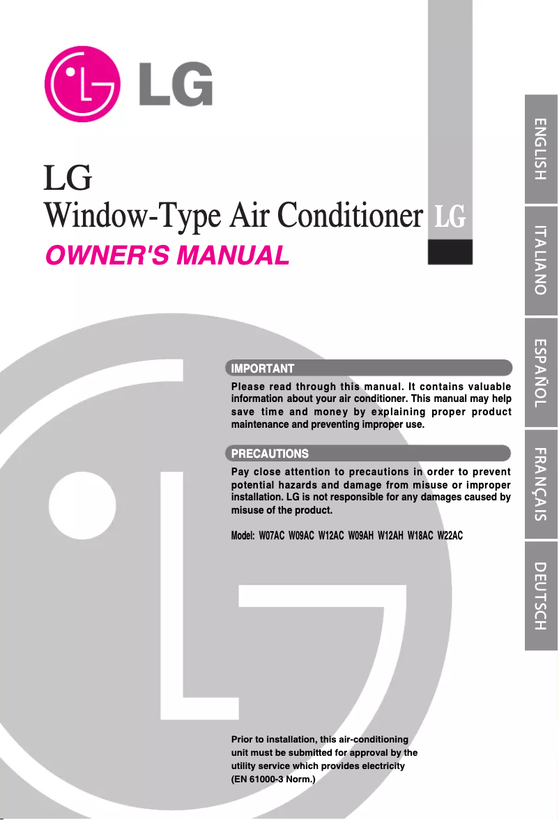 Página 1 del manual Manual de usuario LG AWH126CGAA0