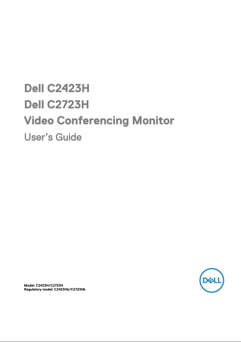 Page 1 de la notice Manuel utilisateur Dell C2723H