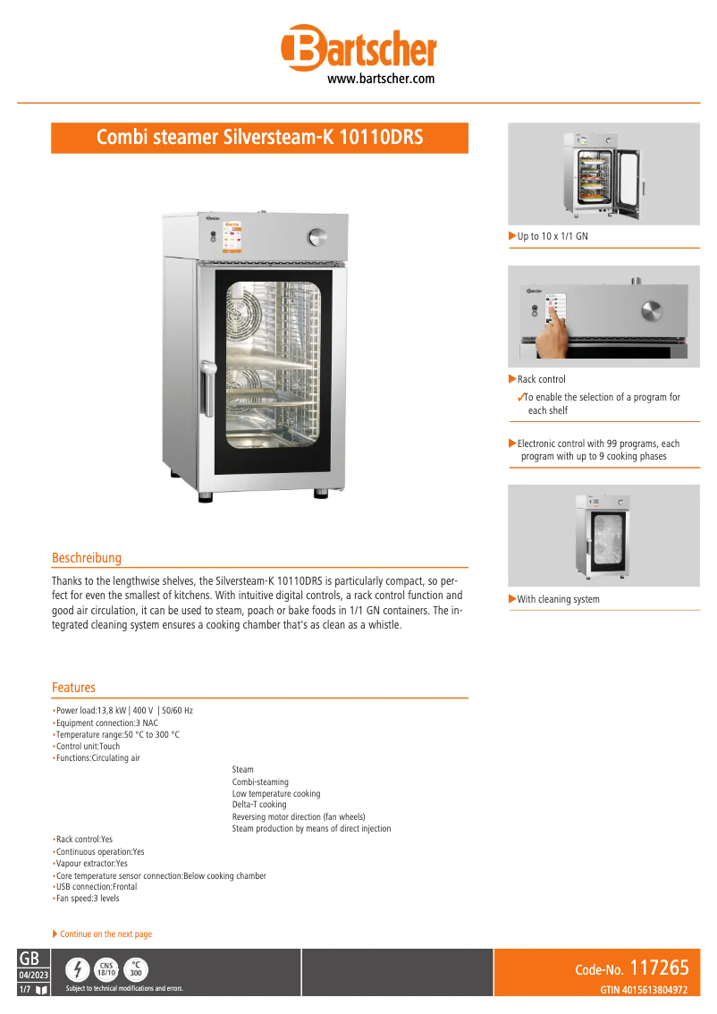 Image de la première page du manuel de l'appareil Silversteam-K 117265