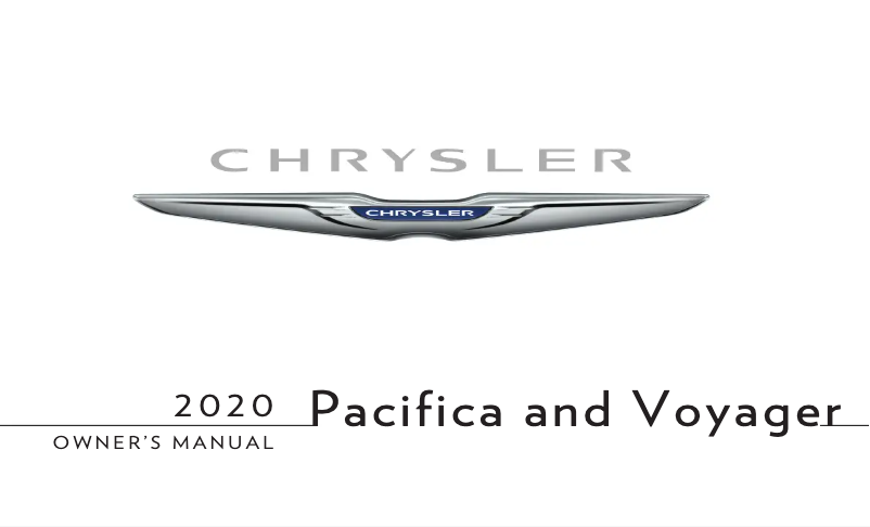 Page 1 de la notice Manuel utilisateur Chrysler Pacifica (2020)