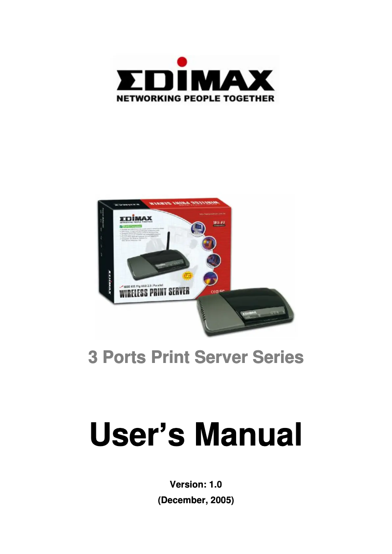 Page n°1 - Manuel utilisateur Edimax PS-3207UWg