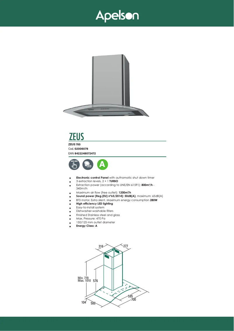 Image de la première page du manuel de l'appareil ZEUS