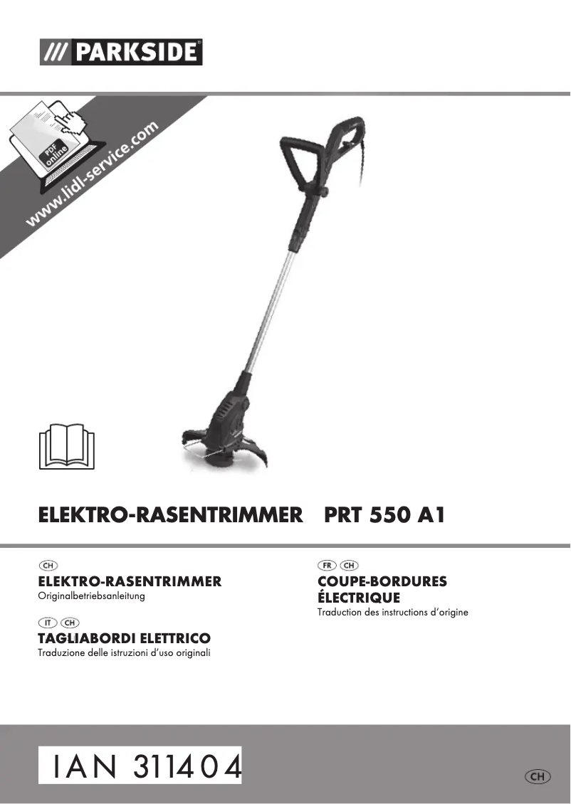Page 1 de la notice Manuel utilisateur Parkside PRT 550 A1