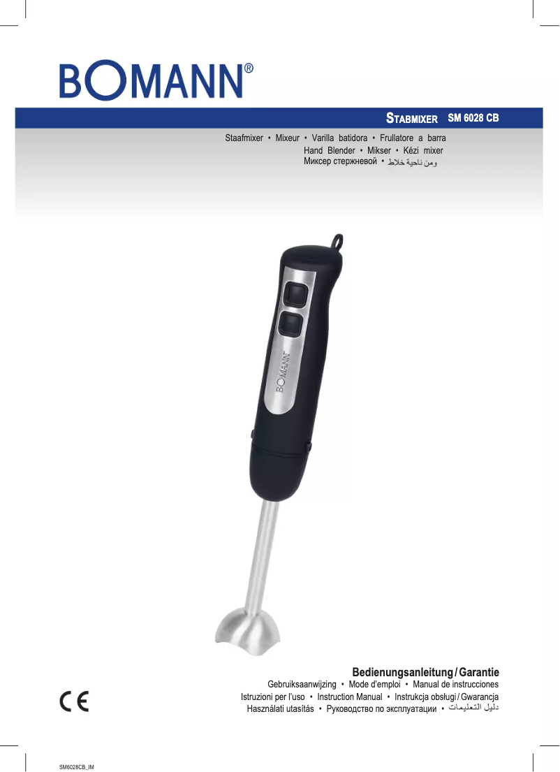 Page n°1 - Manuel utilisateur Bomann SM 6028 CB